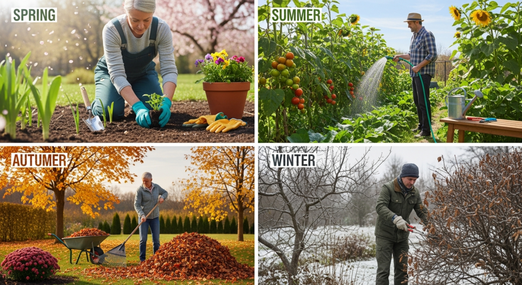 tuinonderhoud per seizoen